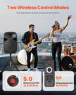 VEVOR 2 X 15 in Speakers Portable PA System 2000W Mixer Bluetooth Mic for DJ