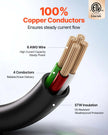 VEVOR 75 FT 50A RV Extension Power Cord STW Wire NEMA 14-50P NEMA 14-50R ETL