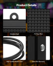 VEVOR 27x14in Programmable LED Sign Digital Scrolling Display Board P5 Fullcolor