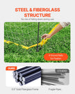 VEVOR 12x6 ft Portable Soccer Goal Kids Soccer Net Carry Bag Backyard Training