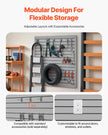 VEVOR 4 x 4 ft Slat Wall Paneling PVC Grey Garage Slatwall with Modular Design