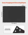 VEVOR 90% Sun Shade Cloth Privacy Screen 10 x 12 ft for Patio Garden (Black)
