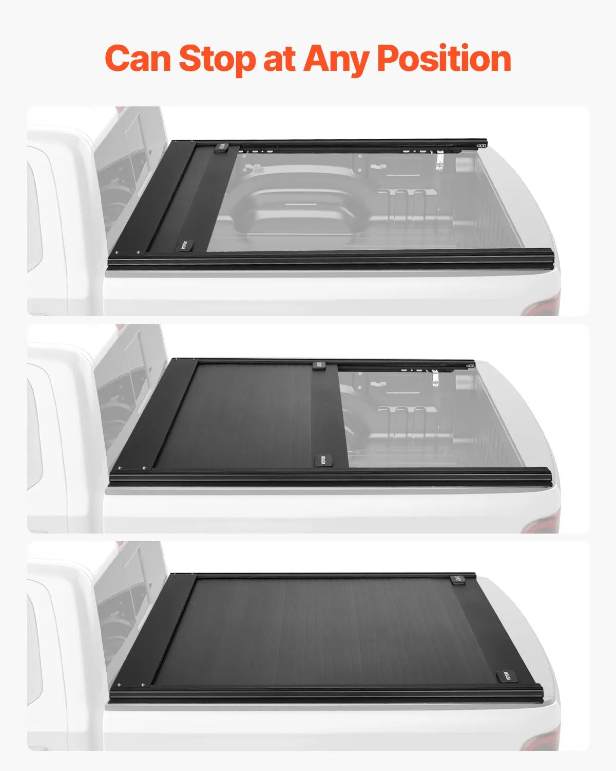 VEVOR 5.5 ft Retractable Tonneau Cover Hard Tonneau Cover for Toyota Tundra