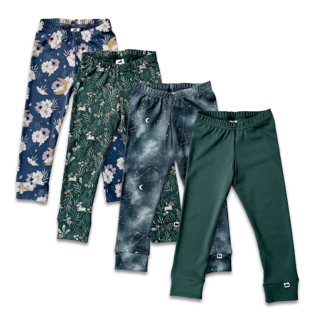 Youth Bamboo Leggings | Celestial Floral