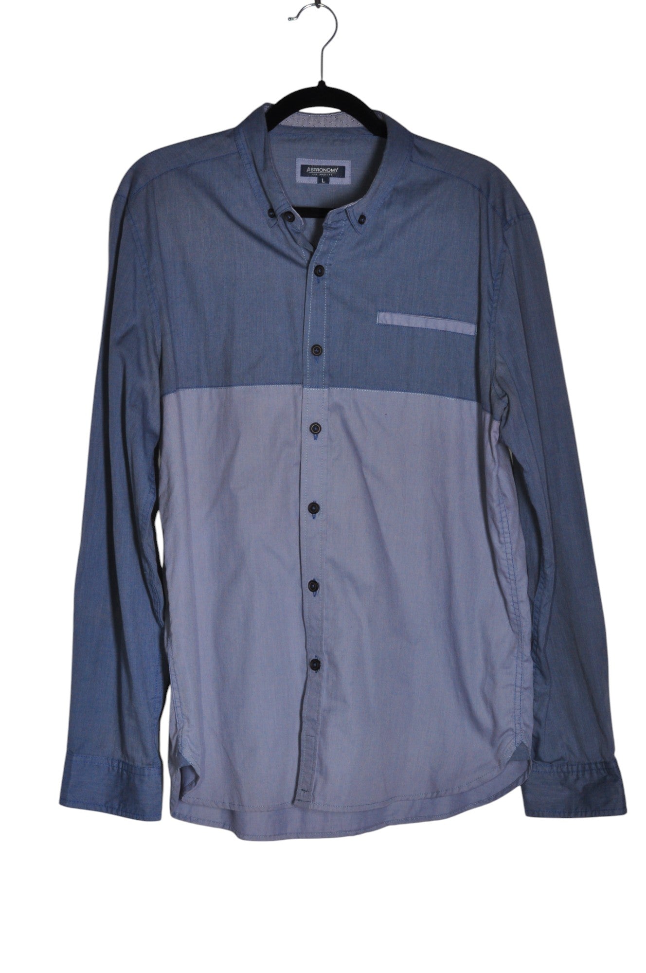 ASTRONOMY Men Button Down Tops Regular fit in Blue - L