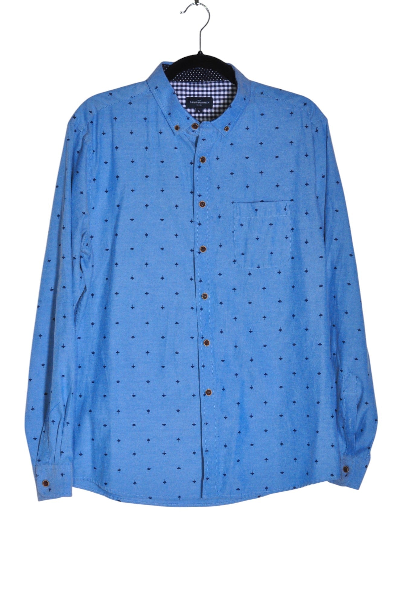 RUE SAINT-PATRICK Men Button Down Tops Regular fit in Blue - L