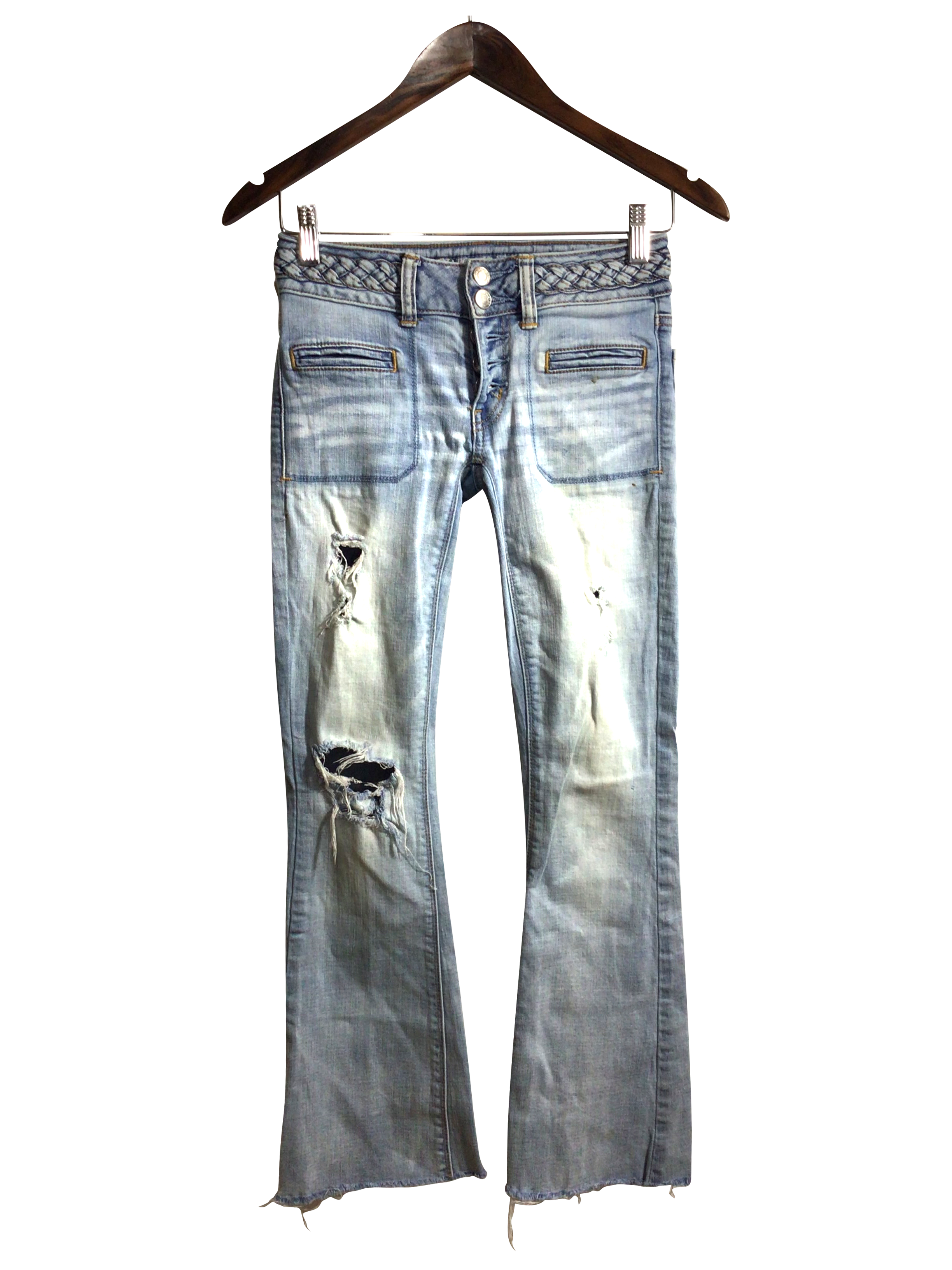AMERICAN EAGLE Women Straight-Legged Jeans Regular fit in Blue - 0