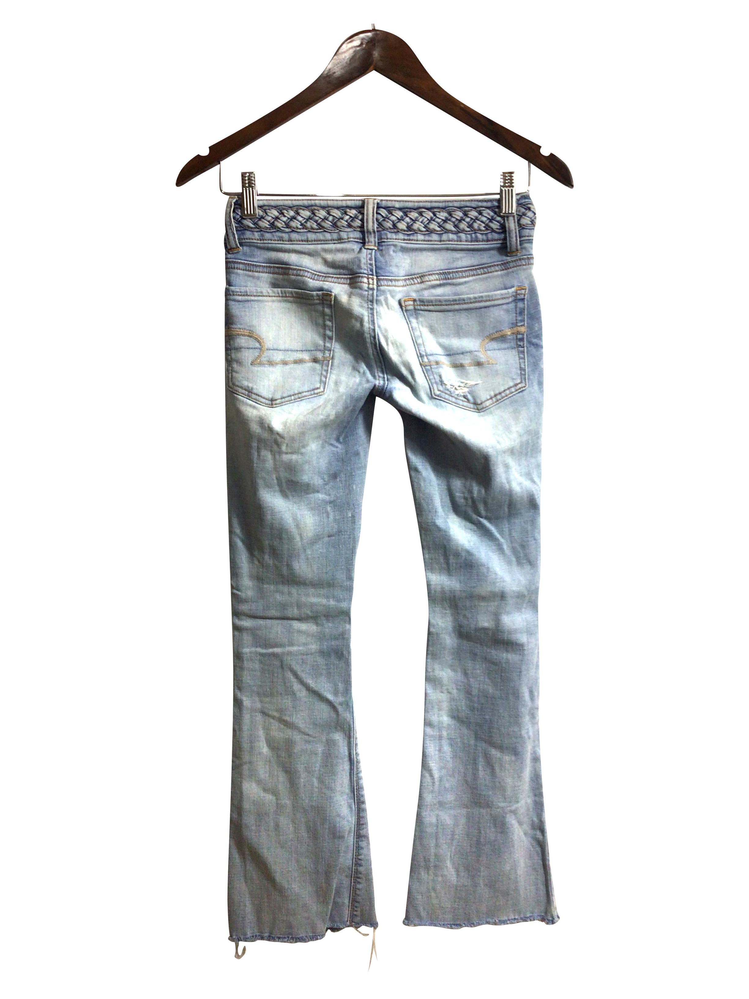 AMERICAN EAGLE Women Straight-Legged Jeans Regular fit in Blue - 0