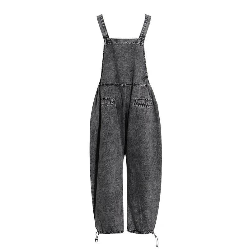 Personality Street Tooling Style Overall Baggy Jeans Pant Women