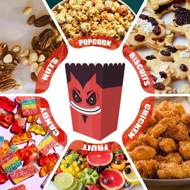 12 Pieces Halloween Popcorn Box Halloween Party Favor Snack Treat Boxes Candy Cookie Container Decorations Gifts For Popcorn Sales Halloween Party Favor Supplies