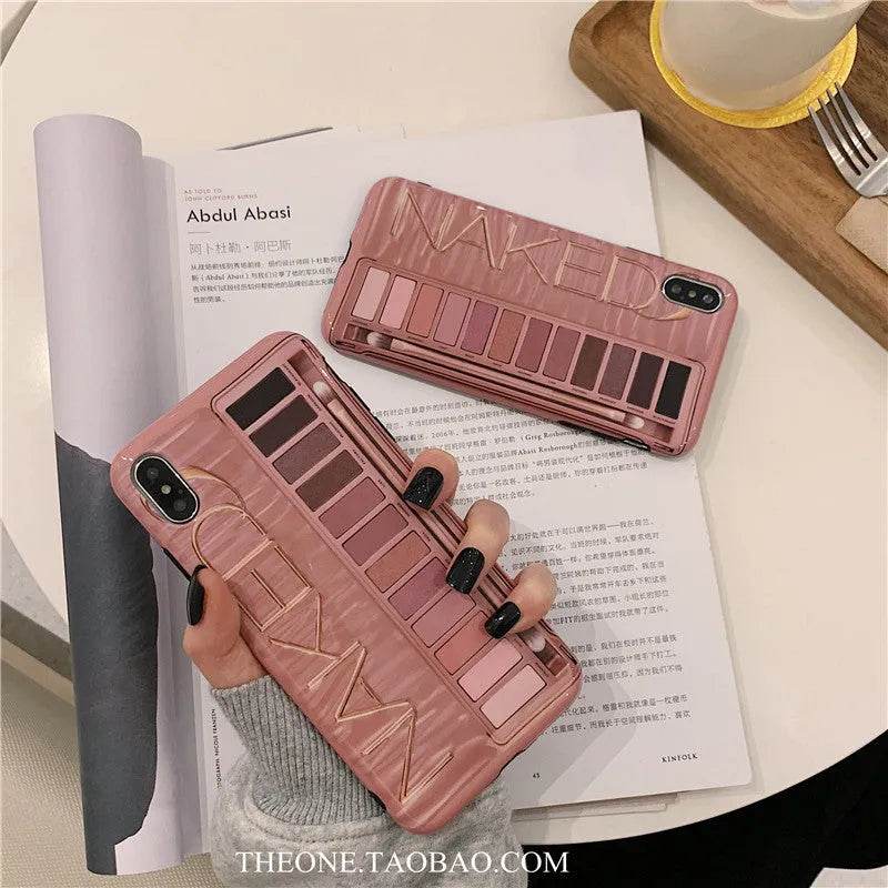 Eyeshadow Makeup-themed Silicone  iPhone Case women