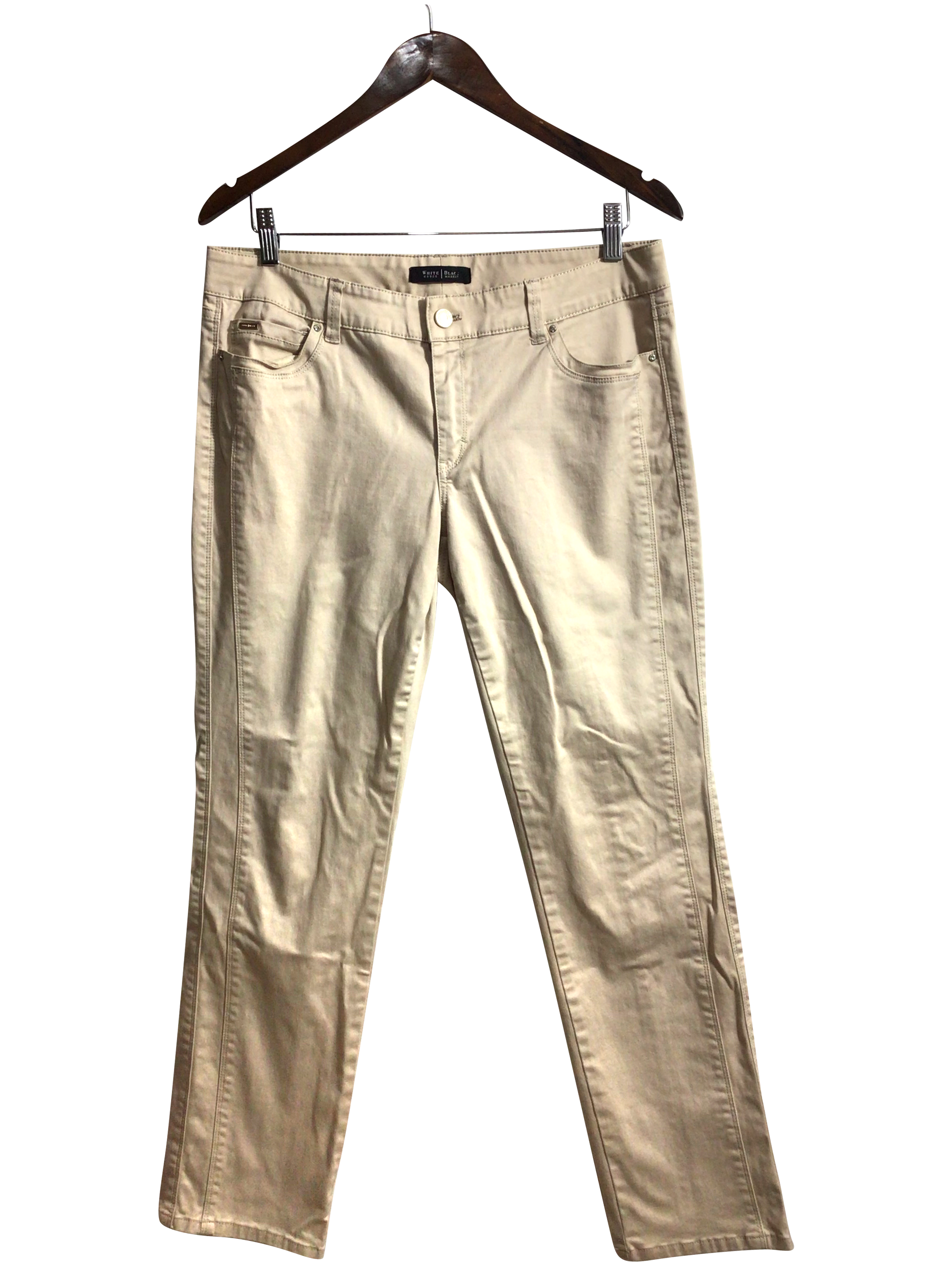 WHITE HOUSE BLACK MARKET Women Work Pants Regular fit in Beige - 10