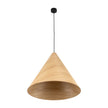 SOLIS Large Scandinavian Wood Pendant Light – Statement Cone Design (Limited Edition)