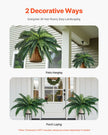 VEVOR 2Pcs Artificial Boston Ferns Plastic Fern 35 Branches Indoor Outdoor Decor