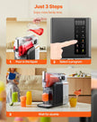 VEVOR 2L Slushy Machine No Ice Needed Frozen Drink Maker 6 Preset Programs Home