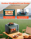 VEVOR Outdoor Oven 2-in-1 Portable Gas Camping Stove Oven Combo Adjustable Fire