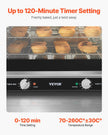 VEVOR 66L Commercial Countertop Oven 2800W Electric Toaster Oven Stainless Steel