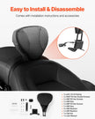 VEVOR Motorcycle Rider Backrest Sissy Bar for Harley Touring Models 2009-2024