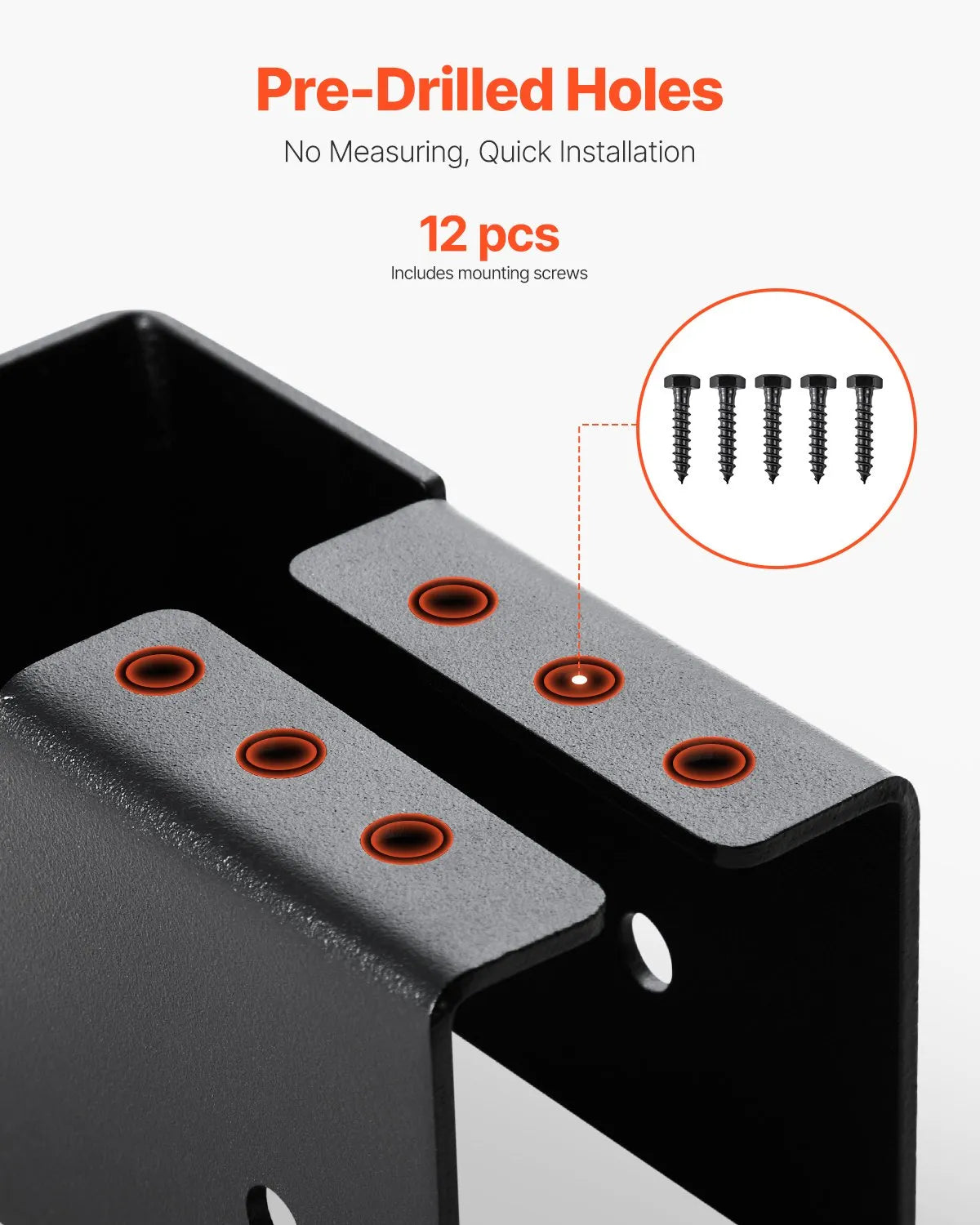VEVOR 12 Pcs Joist Hangers for 1.93x3.62 In/49x92 mm Beam Concealed Joist Hanger