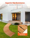 VEVOR 8 ft L x 17 in W Curved Wooden Garden Pathway Roll Out Garden Walkway