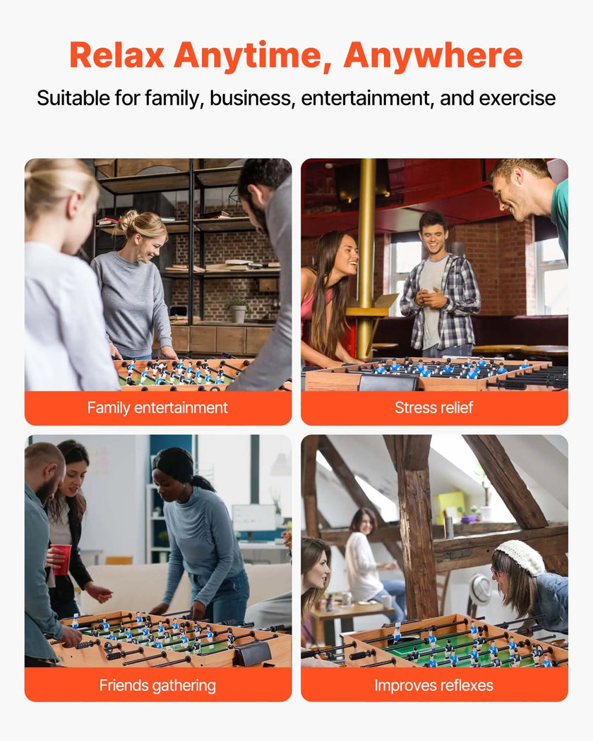 VEVOR 42 inch Folding Foosball Soccer Game Table Standard Size Table for Home