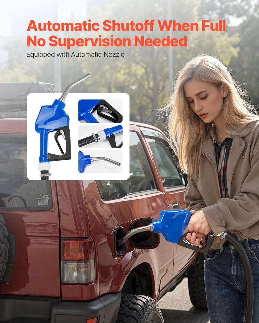 VEVOR 12V 8.5GPM DEF Transfer Pump 58Gal Tank Auto Nozzle for Diesel Exhaust