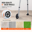 VEVOR 2 in 1 Folding Walker with Armrest Pads & 5
