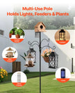 VEVOR 92 Inch Bird Feeding Station 4 Hook Wild Bird Feeder Stand Pole