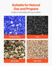 VEVOR 4 Inch 12 Pcs Ceramic Fire Balls Round Fire Stones Reusable Lava Rocks