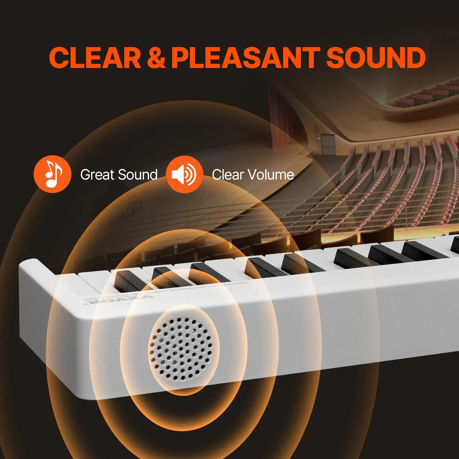 VEVOR 88 Key Folding Keyboard Piano Portable Foldable Piano Bluetooth MIDI White