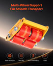 VEVOR 4PCS Machinery Skate Dolly, 17637LBS/8T Industrial Machinery Mover, Heavy Duty Carbon Steel Machinery Moving Skate with 4 PU Wheels and 360° Rotation Non-Slip Cap for Warehouse Workshop Factory