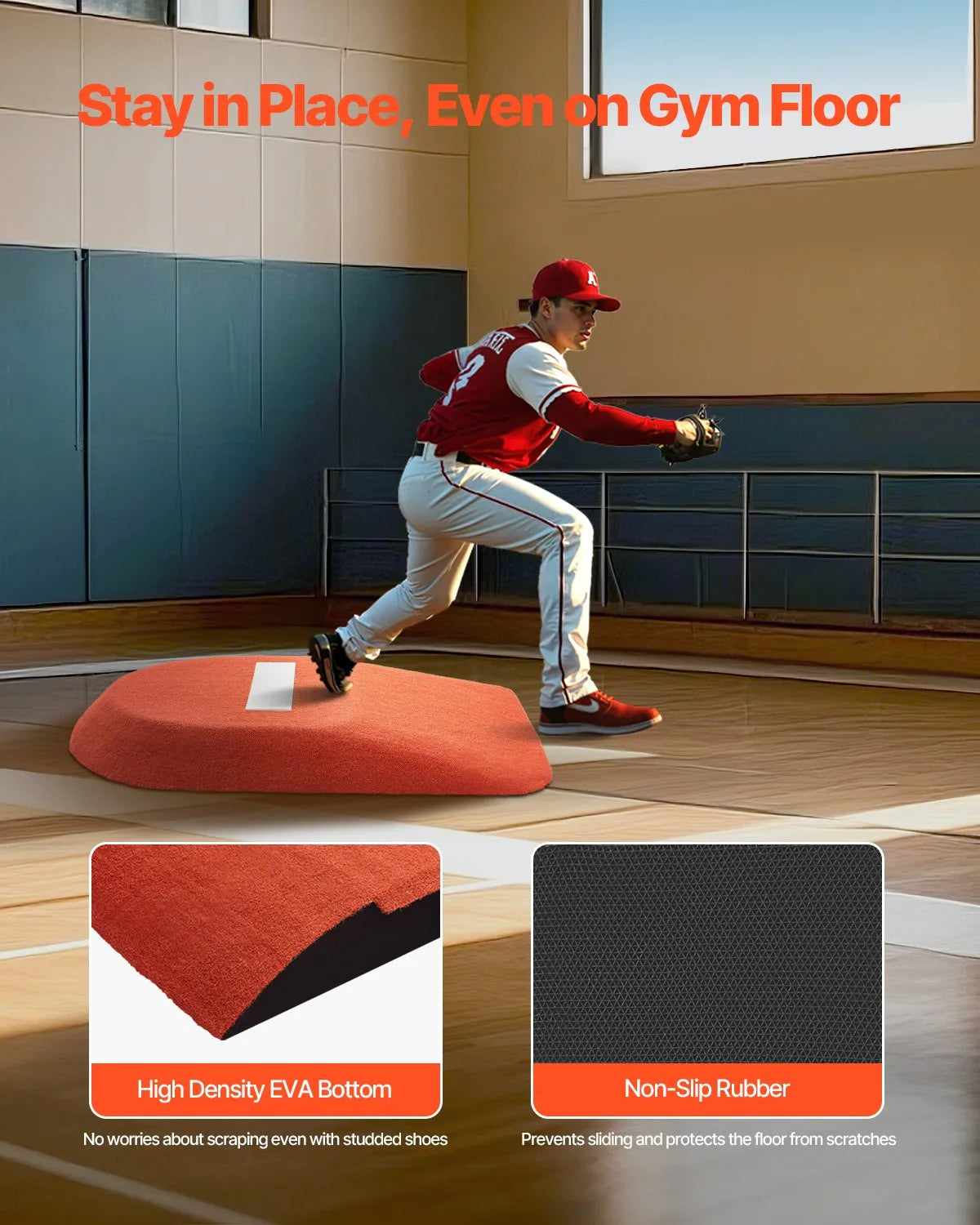 VEVOR 42 in Pitching Mound Portable Pitcher Mound Baseball Softball  Training
