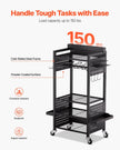 VEVOR 5-tier Tool Organizer Cart with Charging Station Garage Cart on Wheels
