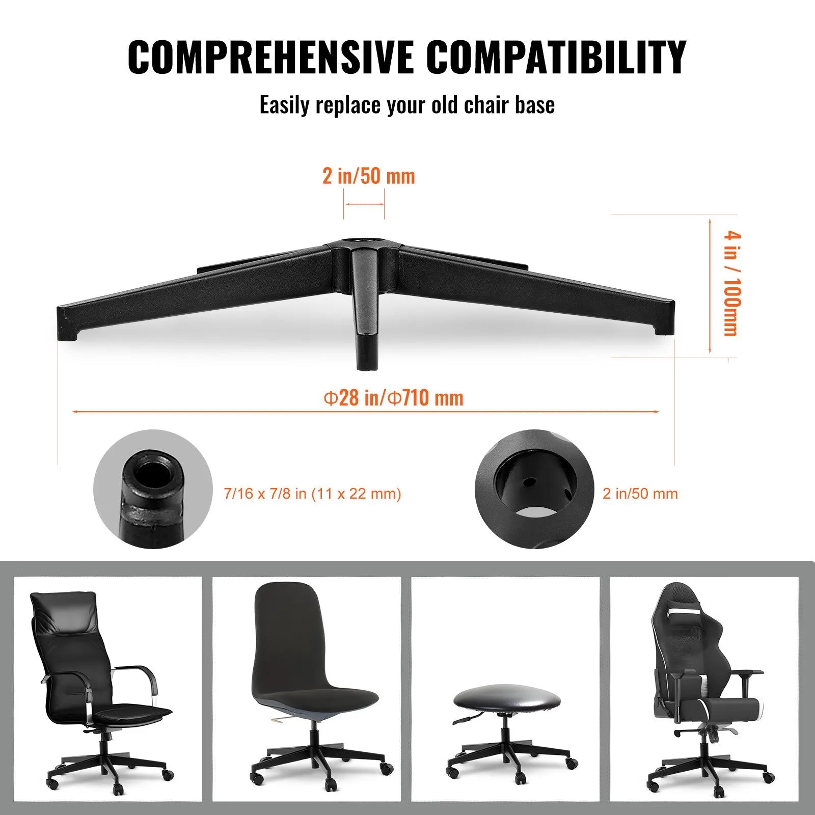 VEVOR Office Chair Base Replacement 28