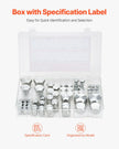 VEVOR 72 PCS Hydraulic Fittings 37° JIC Hydraulic Hose Cap and Plug Kit