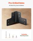 VEVOR 8pcs Workbench Corner Brackets Kit 6.5 x 6.5 x 6.5 in/165 x 165 x 165 mm