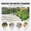 VEVOR Outdoor Handrail 165LBS Load Handrail Outdoor Stairs Aluminum Stair Handrail 60 x 35