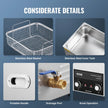 VEVOR 15L Ultrasonic Cleaner with Digital Timer&Heater Professional Ultrasonic Cleaner 40kHz Advanced Ultrasonic Cleaner 110V for Wrench Screwdriver Repairing Tools Industrial Parts Mental Cleaning