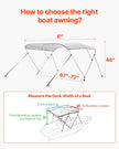 VEVOR 3 Bow Boat Bimini Tops 6'Lx(67