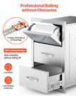 VEVOR Outdoor Kitchen Drawers Triple BBQ Access Drawers Island 16.5x29x20.5 in