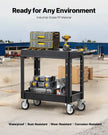 VEVOR 2-shelf Utility Cart 550 lbs 31.3 x 17.7-inch Service Cart with Wheels
