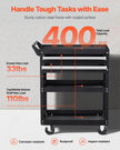 VEVOR 5-Tier Tool Cart on Wheels 400 lb Rolling Work Cart with Drawer & Pegboard