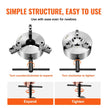 VEVOR 3-Jaw Lathe Chuck, 8'', Self-Centering Lathe Chuck, 0.16-8 in/4-200 mm Clamping Range with T-key Fixing Screws Hexagon Wrench, for Lathe 3D Printer Machining Center Milling Drilling Machine
