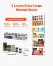 VEVOR 6-Tier Over the Door Pantry Organizer Hanging Storage Rack Adjustable