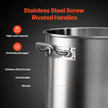 VEVOR 53QT Stainless Steel Stockpot Cooking Kitchen Sauce Pot with Lid Handle