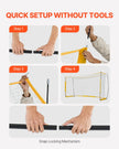 VEVOR 12x6 ft Portable Soccer Goal Kids Soccer Net Carry Bag Backyard Training