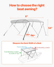 VEVOR 4 Bow Boat Bimini Tops 8'Lx(91