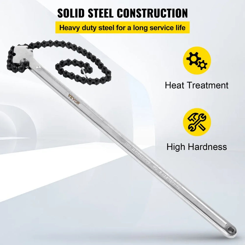 24 Inch Pipe Chain Wrench Heavy Duty 6.7 Inch Chain Wrench
