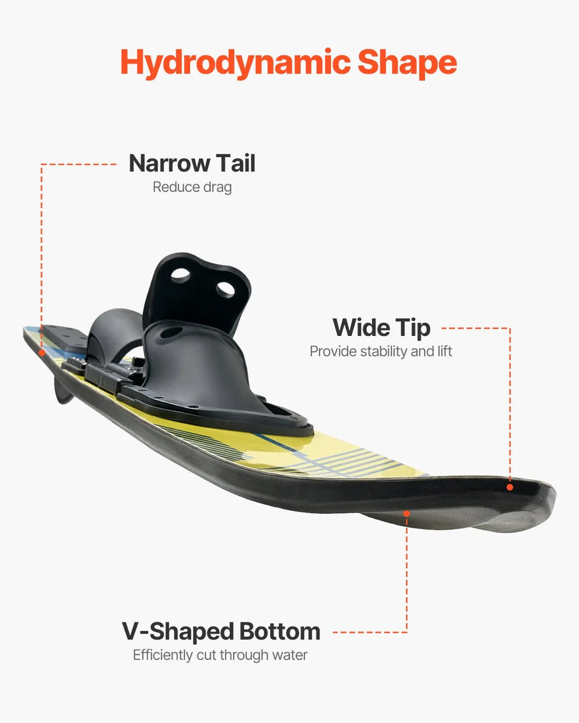 VEVOR 59-inch Water Skis Combo Adults Water Skis with X-7 Adjustable Bindings