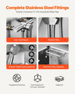 VEVOR 50 Inch Dog Grooming Bath Tub Stainless Steel w Stairs Water Filter